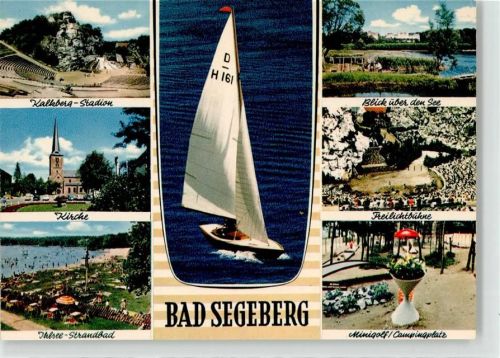 Bad Segeberg Kalkberg Stadion Kirche Strandbad Freilichtbühne Minigolf Segelboot