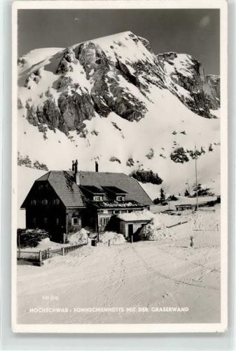 Sonnschienhütte Berghütte Winter Hochschwab Graserwand Hüttenstempel