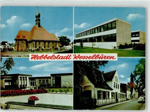 Wesselburen Kirche Schule Dorfstrasse