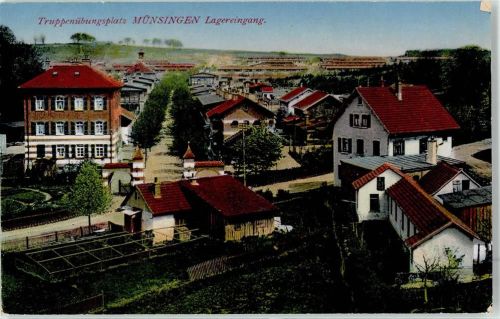 Münsingen 1915 Truppenübungsplatz Lagereingang