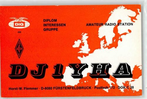 Fürstenfeldbruck 1974 DIG DJ1YHA Horst W.Flemmer Amateur Radionstation