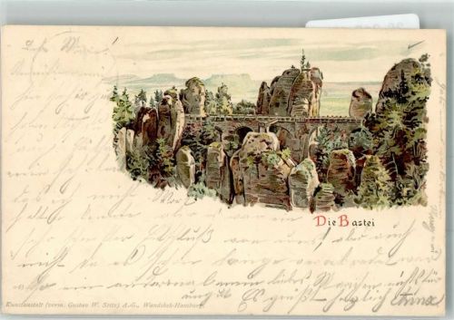 Bastei 1898 Säschsiche Schweiz
