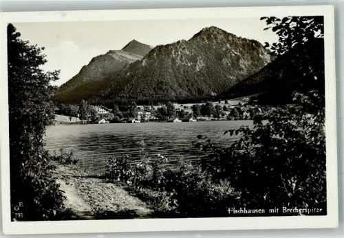 Fischhausen Panorama des Ortes mit Brecherspitze Fotograf Georg Eitzenberger Bahnpost Zug 1320