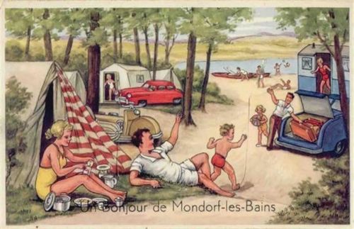 Mondorf-les-Bains Mondorf (Luxemburg) Leporello, Campingausflug am See I-II