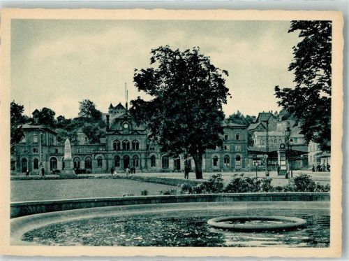 Mußbach Am Bahnhof Uhr Litfaßsäule Denkmal Springbrunnen