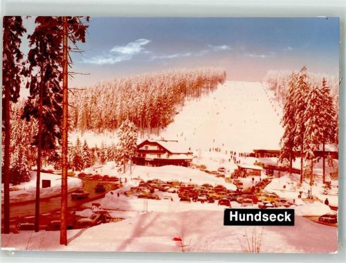 Hundseck Auto Winter Foto Original aus Archiv eines Ansichtskartenverlages