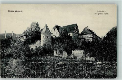 Bebenhausen Südostseite mit grüner Turm