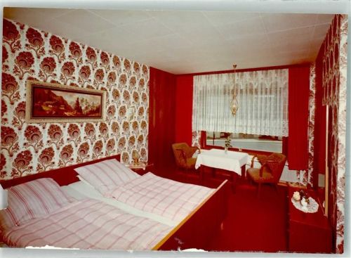 Langscheid Hotel Lindenhof Gästezimmer Foto Original aus Archiv eines Ansichtskartenverlags Ort handschriftlich