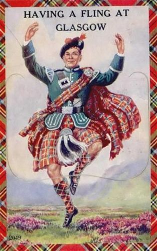Glasgow Glasgow (Großbritannien) Leporello Trachten, Kilt I-II