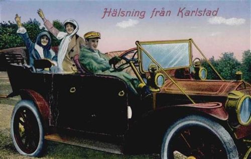 Karlstad - Karlstad (Schweden) Leporello Auto I-II (Stauchung, fleckig RS)