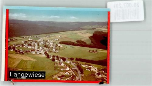 Langewiese Fliegeraufnahme des Ortes Foto Original aus Archiv eines Ansichtskartenverlags