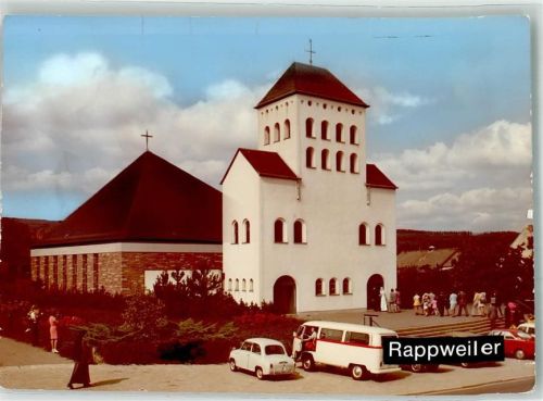 Rappweiler Kirche Auto Foto Original aus Archiv eines Ansichtskartenverlages Ort handschriftlich
