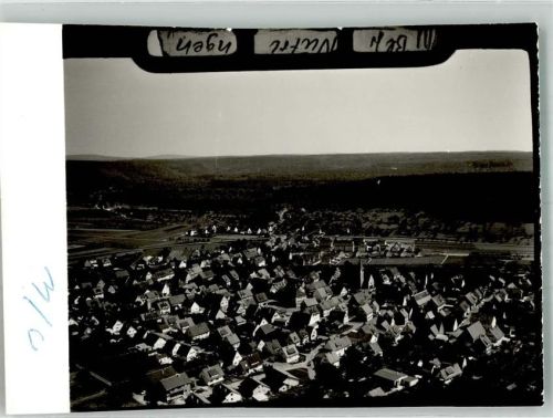 Nufringen Fliegeraufnahme des Ortes Foto Original aus Archiv eines Ansichtskartenverlages Ort handschriftlich