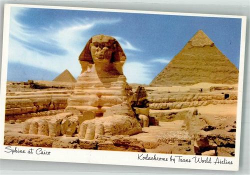 Gizeh Denkmal Sphinx Werbung TWA Ariline