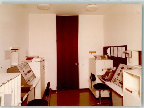 Bernried LVA-Krankenhaus Hohenried Röntgenraum Schreibmaschine Foto Original aus Archiv eines Ansichtskartenverlages Ort handschriftlich