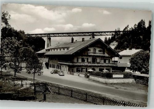 Weyarn Gasthaus Pension Bruckmühle unter der Mangfallbrücke Fotograf Hugel