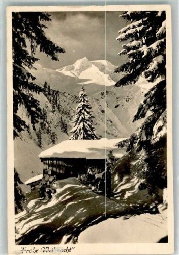 Blaichach Frohe Weihnachten Berge Tannen Winter Schnee Ort lt. Stempel