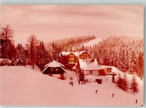 Hundseck Winter Ort handschiftlich Foto Original aus Archiv eines Ansichtskartenverlages