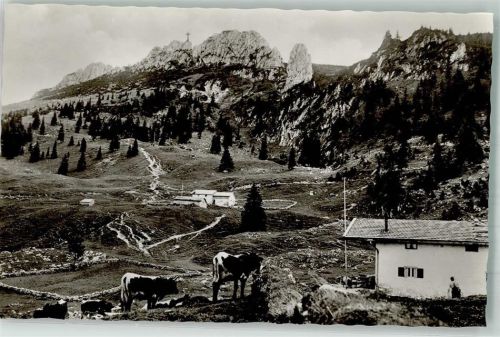 Gorialm Foto AK Berghütte mit Kampenwand