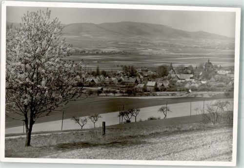 Fischbeck Panorama des Ortes mit Stiftskirche Foto Original aus Archiv eines Ansichtskartenverlages Ort handschriftlich