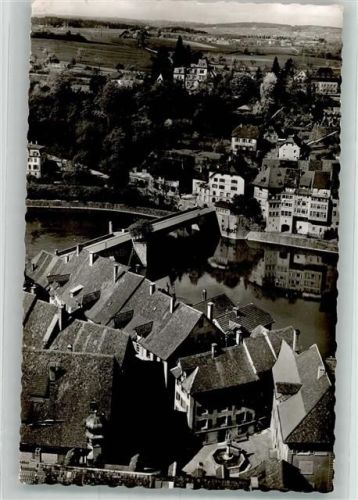 Laufenburg 1958 Rheinbrücke Grenze