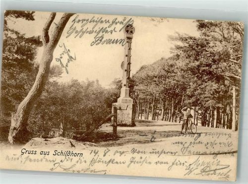 Grunewald 1904 Schildhorndenkmal Fahrrad