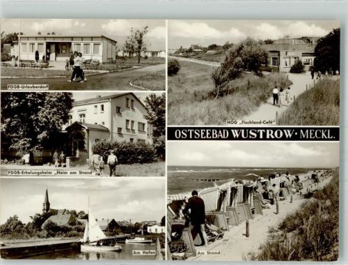 Wustrow FDGB-Urlauberdorf FDGB-Erholungsheim Heim am Strand Hafen HOG Fischland-Cafe Strandleben Fotograf Darr VEB Bild und Heimat