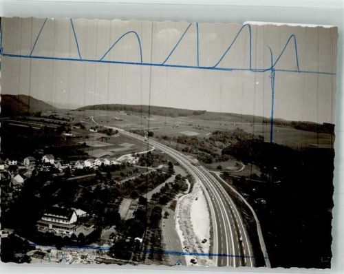 Bischmisheim Ort handschrfitlich Fliegeraufnahme Foto Original aus Archiv eines Ansichtskartenverlages