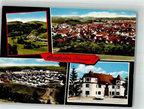 Hardheim Panorama des Ortes mit Kirche St. Alban Obere Burg Hardheim Fotograf Siegfried Würzberger