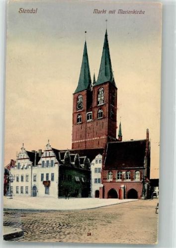 Stendal Marktplatz Marien- Kirche