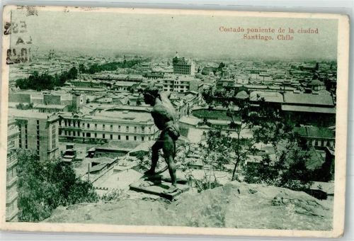 Santiago 1926 Denkmal Costada poniente de la ciudad