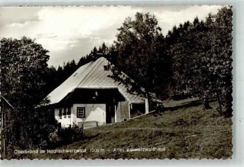 79871 W7821 Oberbränd Foto AK Altes Schwarzwaldhaus
