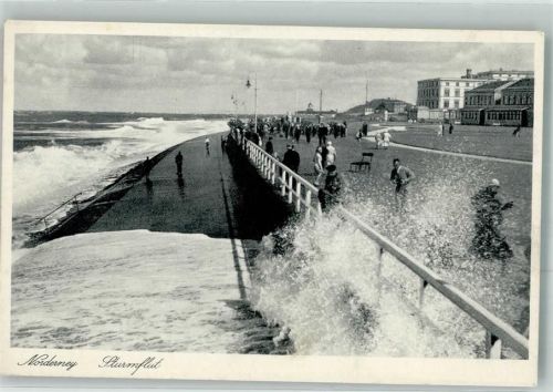Norderney Sturmflut an der Promenade Verlag Stengel & Co. 67654