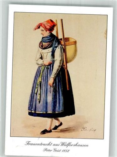 Wülfershausen 1989 Tracht Foto AK nach Geist, P.