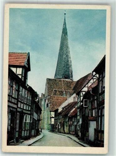 Salzwedel 1943 Salzstraße mit Marienkirche Fotograf Bohn Feldpost WK II