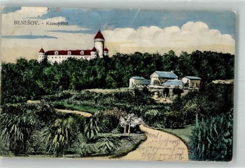 Benesov Beneschau Foto AK Schloss Konopiste