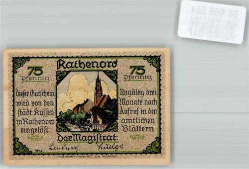 Rathenow Notgeld 75 Pfennig
