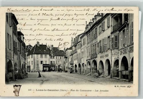 Lons-le-Saunier 1911 rue du Cammerce Arkaden Geschäft