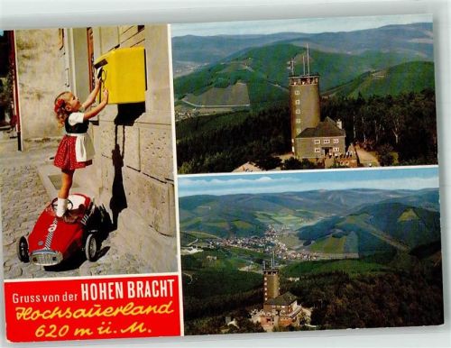 Lennestadt Fliegeraufnahme vom Aussichtsturm Hohe Bracht Briefkasten Tracht Spielzeugauto