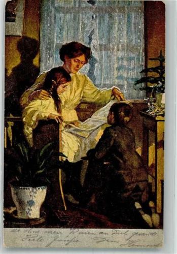 1917 sign. Liebermann Das Märchenbuch Serie 35/322 Feldpost WK I 1. Bayer. M.G. Scharfschützenabteilung