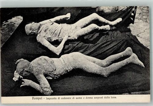 Pompei e Scavi 1910 Menschliche Opfer des Vulkanausbruches Antike Römer