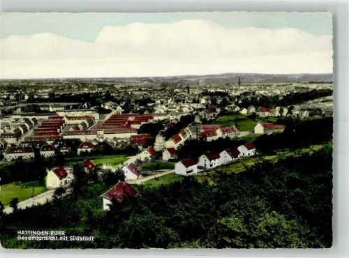 Hattingen Panorama des Ortes mit der Südstadt