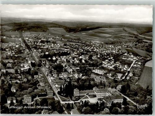 Arolsen Fliegeraufnahme des Ortes mit dem Residenzschloss