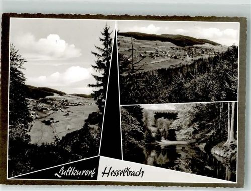 Hesselbach Panorama des Ortes mit Waldsee