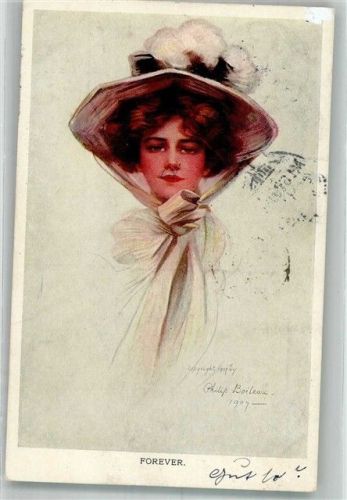 1908 Portrait einer eleganten jungen Frau Hutmode