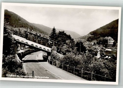 Bad Wildbad Brücke der Bahn über die Baetznerstraße