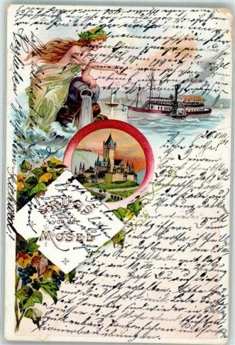 Cochem 1901 Reichsburg Raddampfer