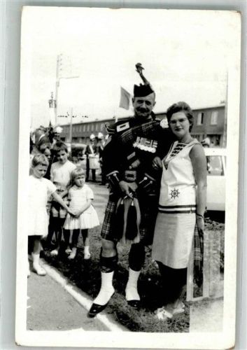 Mann in schottischer Tracht/Uniform Privatfoto AK
