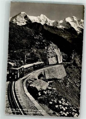 Gündlischwand Schynige Platte Bahn mit Eiger Mönch und Jungfrau Photoglob 02921