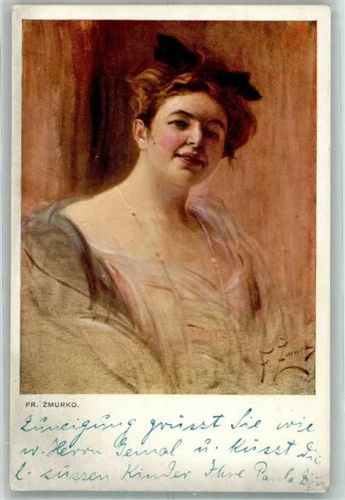 1913 sign. Zmurko Portrait einer rothaarigen Frau